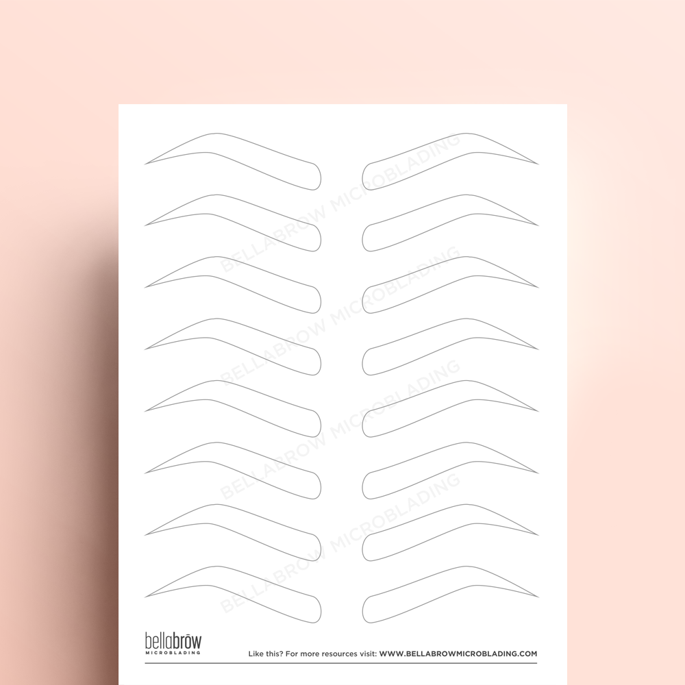 Printable Eyebrow Practice Sheets Printable Templates